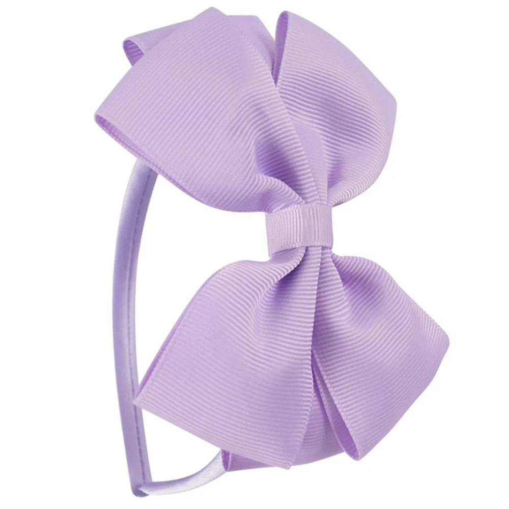 20 Solid Color Bows Hairbands Wide Large Bownot Ribbon Hair Hoop Bands For Baby Girls Kids Children's Hair Accessories Hairbands