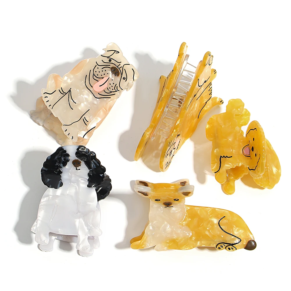 Cute Acetate Cartoon Animal Crab Hairpin Non-slip Ponytail Fashion Hair Accessories Clip Claw For Women Thick Tool Gifts