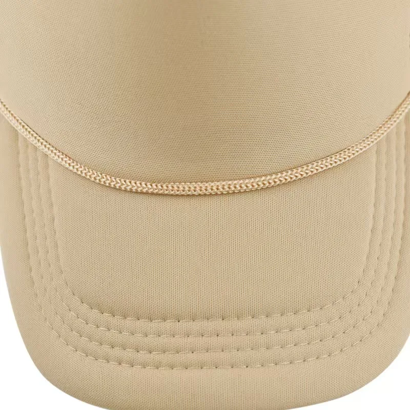New Trucker Caps Men Women Plain Blank Foam Mesh Baseball Cap With Rope Summer Breathable Outdoor Sport Sun Visor Hats