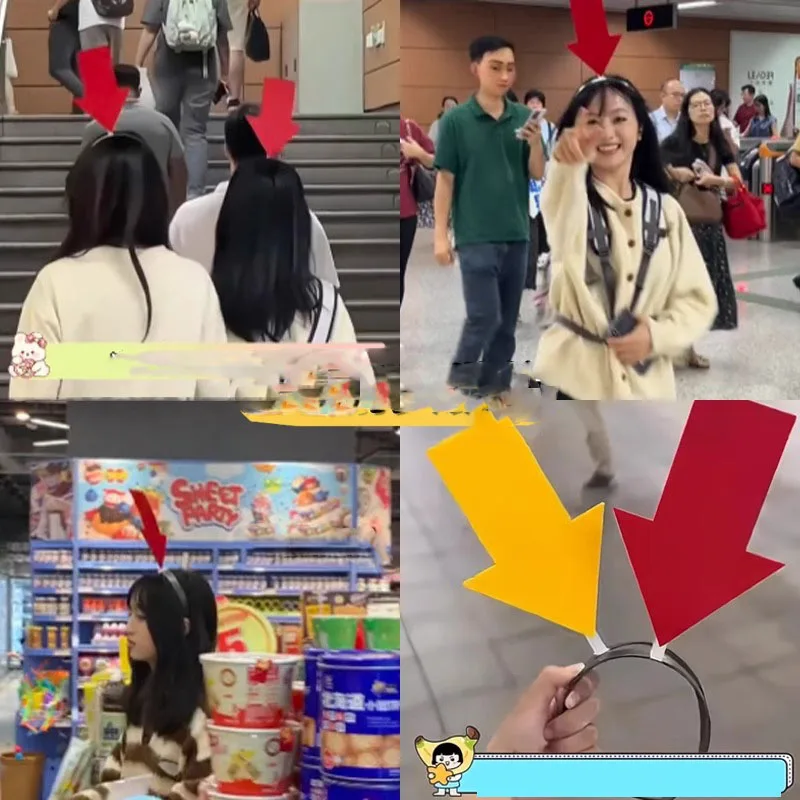 Fashion Arrow Headband For Women Arrowhead Shap Hairbands Symbol Hair Hoop Party Funny Trick Props Hair Band for Carnival Photo