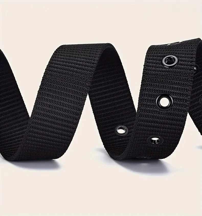 2pcs Men's casual canvas belt, golf belt, durable outdoor sports pants belt, jeans belt, suitable for daily leisure and sports