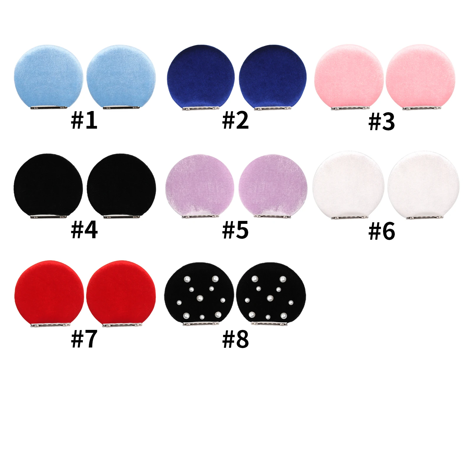 1 Pairs3.3'' Velvet Magnet Fetachable Mouse Ears For Children Glitter Festival Headband Birthday Party Girls DIY Hat Accessories