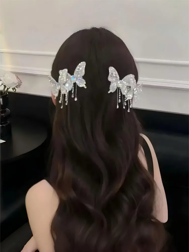 Exquisite Sweet Diamond Butterfly Side Hairpin Hair Accessories For Women