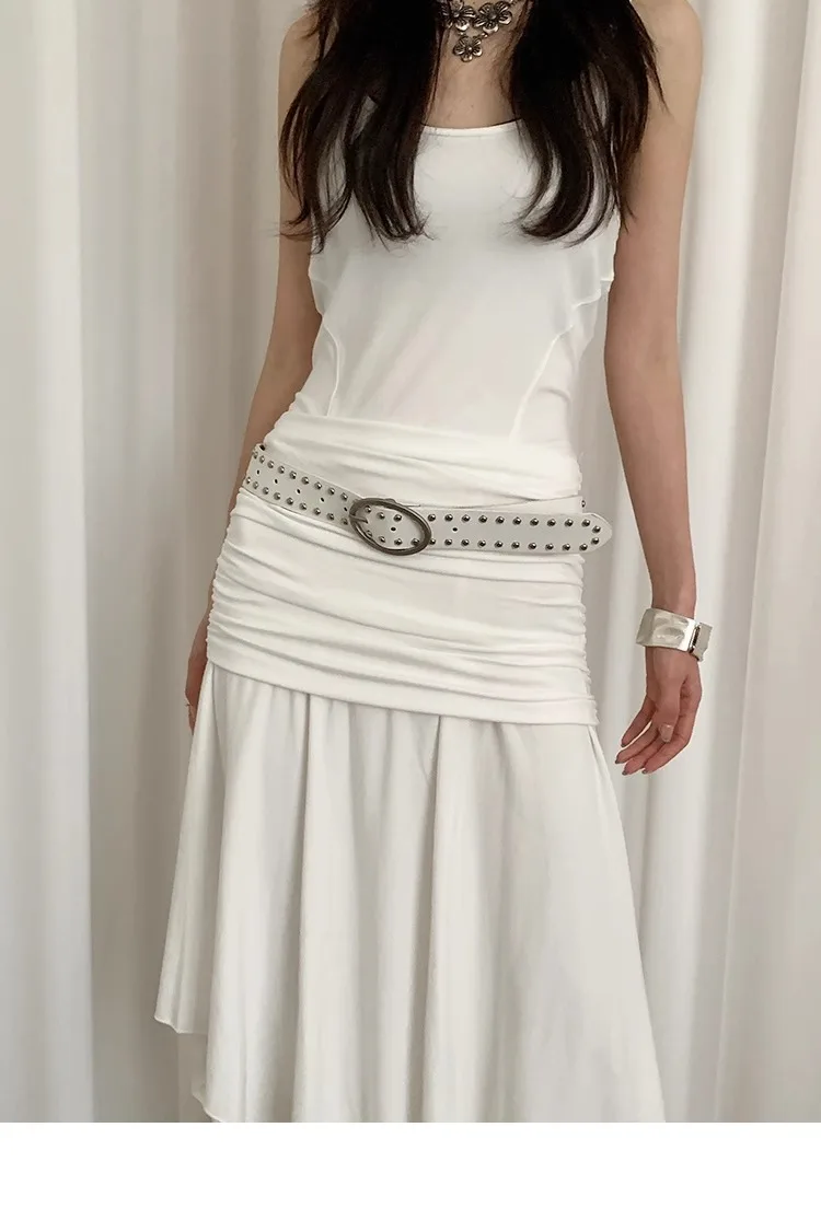 Bohemian Rivet Belt Women 2024 New High-End Design Niche With Dress Y2K Belt Trend