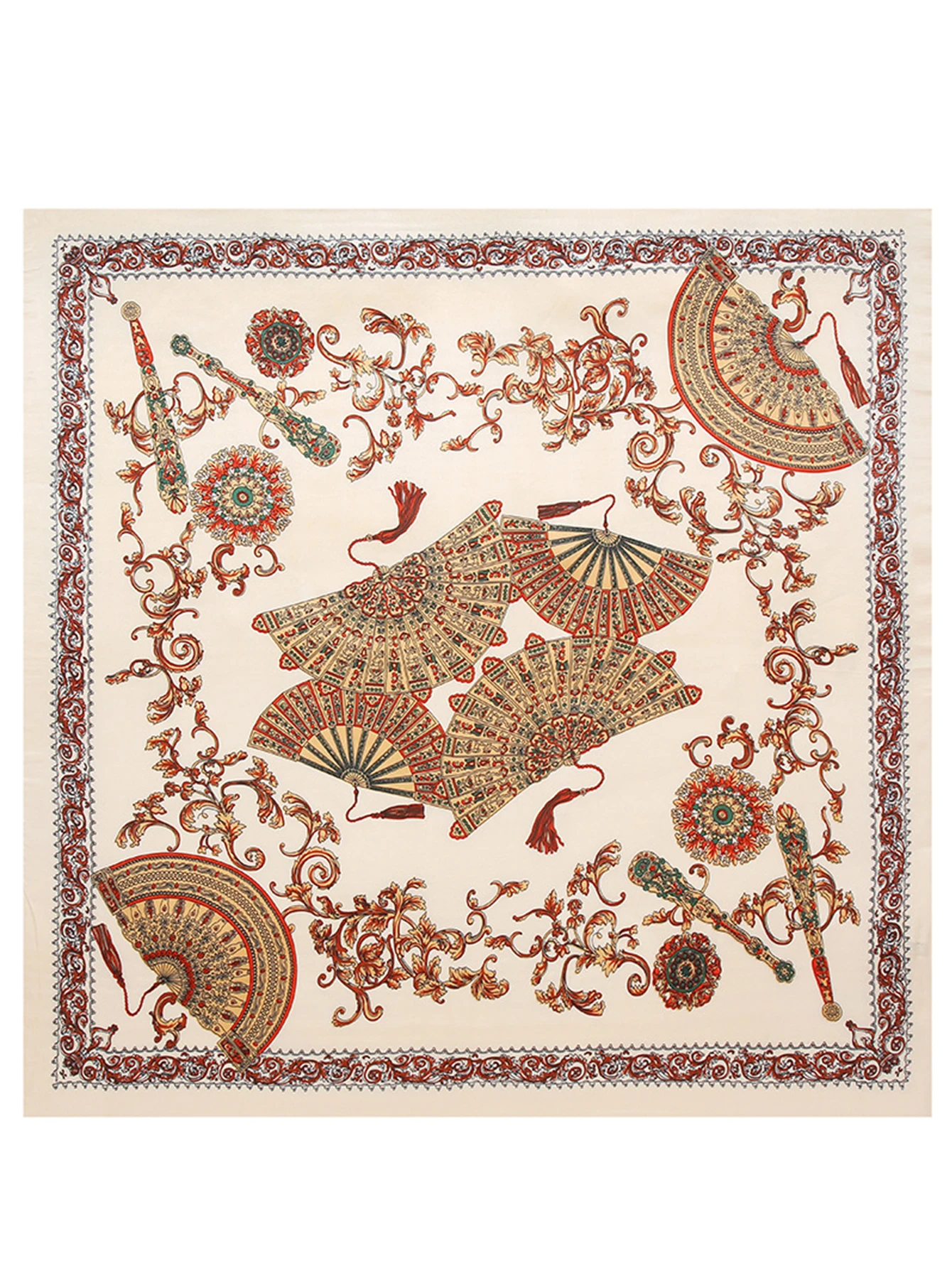 Square Silk Scarf Women Luxury Brand Satin Print Hijab Scarves Muslim Pareo Bandana Female Shawl Wrap Headband Foulard 90*90cm