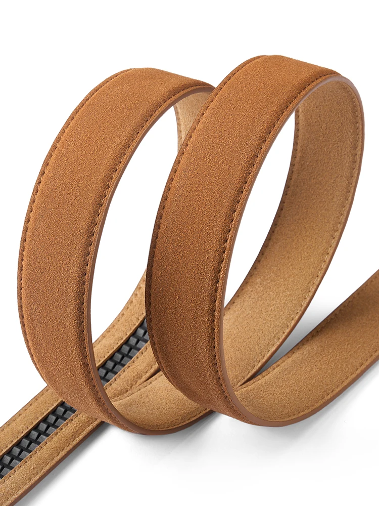 3.5cm Unisex Belt Suede Design Popular Style Designer Belts Soft Leather Suitable for Automatic Buckle
