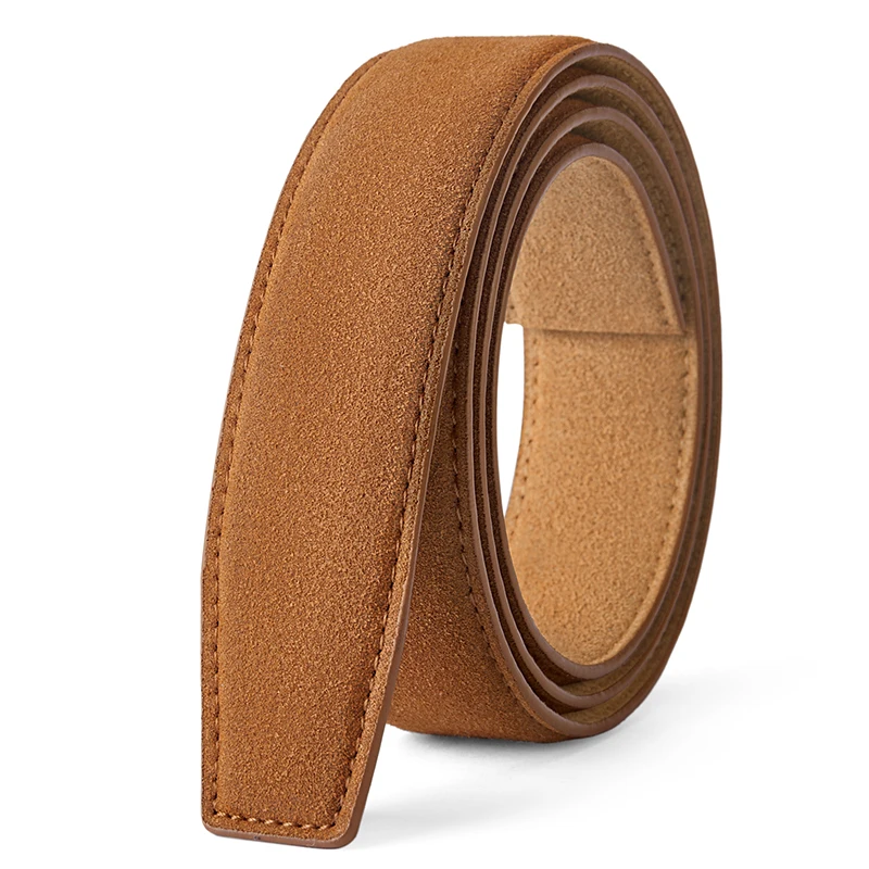 3.5cm Unisex Belt Suede Design Popular Style Designer Belts Soft Leather Suitable for Automatic Buckle
