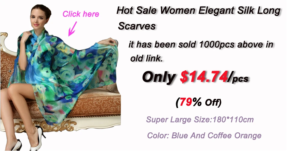 White Blue Women 100% Mulberry Silk Scarf Elegant Floral Design Long Silk Scarf Cape Summer Beach Silk Shawl Wrap Hijab Scarf