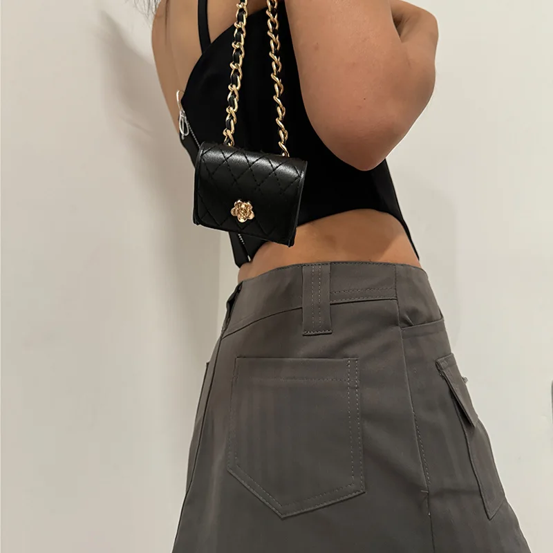 Luxury Designer Girdle Chain Belt Bag Female Mini Waistpack Versatile Purse Elegant Belt For Women Dress Jeans Waistband