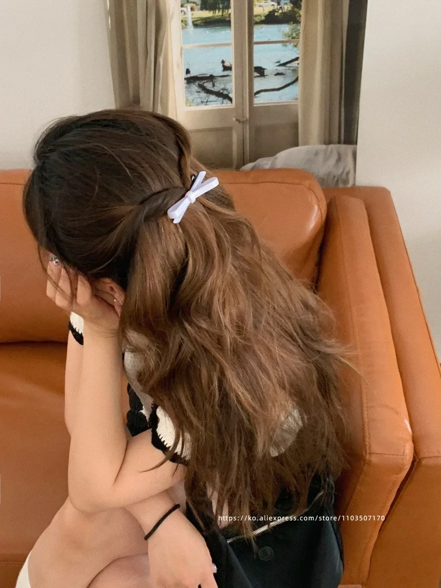French Classic Bow~Korean France Jelly Color Bang Fragmented Hair Clip Top Clip Side Duck billed Clip