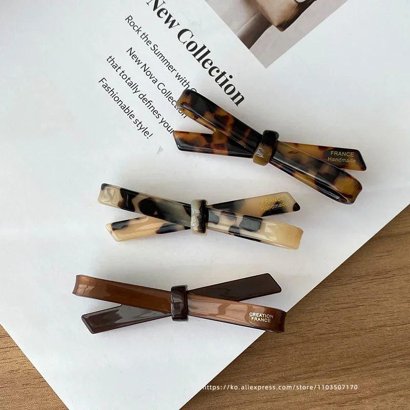French Classic Bow~Korean France Jelly Color Bang Fragmented Hair Clip Top Clip Side Duck billed Clip
