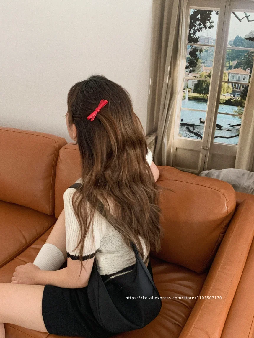 French Classic Bow~Korean France Jelly Color Bang Fragmented Hair Clip Top Clip Side Duck billed Clip