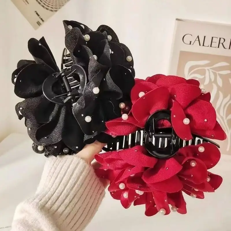 1pc New Fabric Gripper Senmei High end Hair Accessories Fashionable and High end, Back of the Head Hair Grip