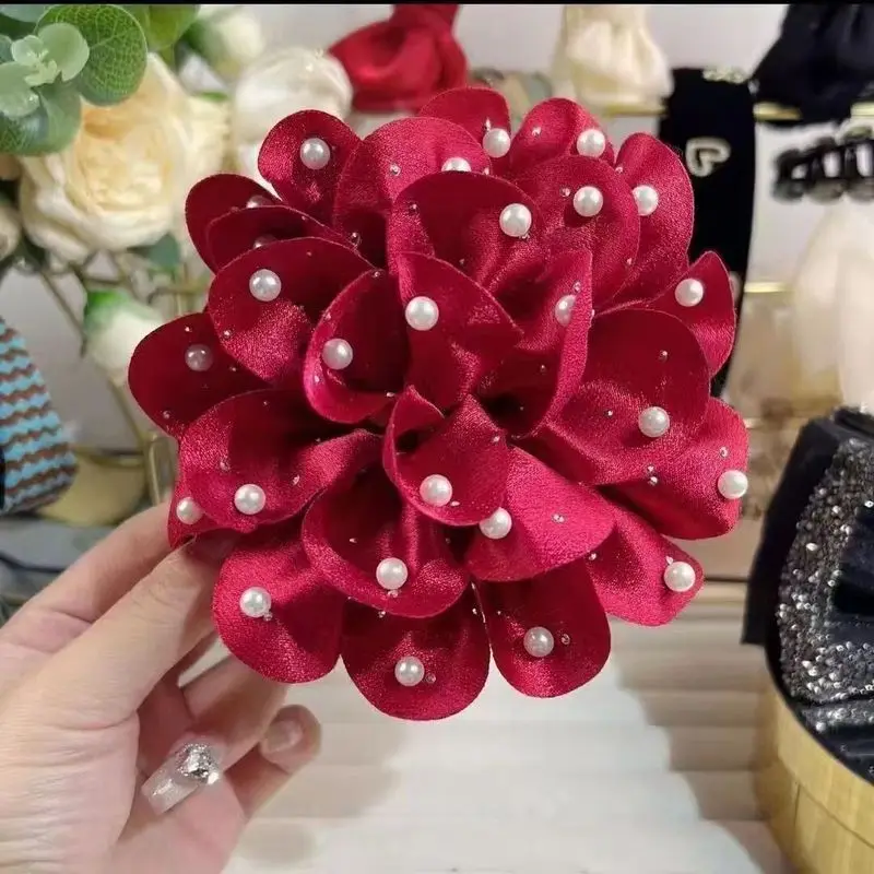 1pc New Fabric Gripper Senmei High end Hair Accessories Fashionable and High end, Back of the Head Hair Grip