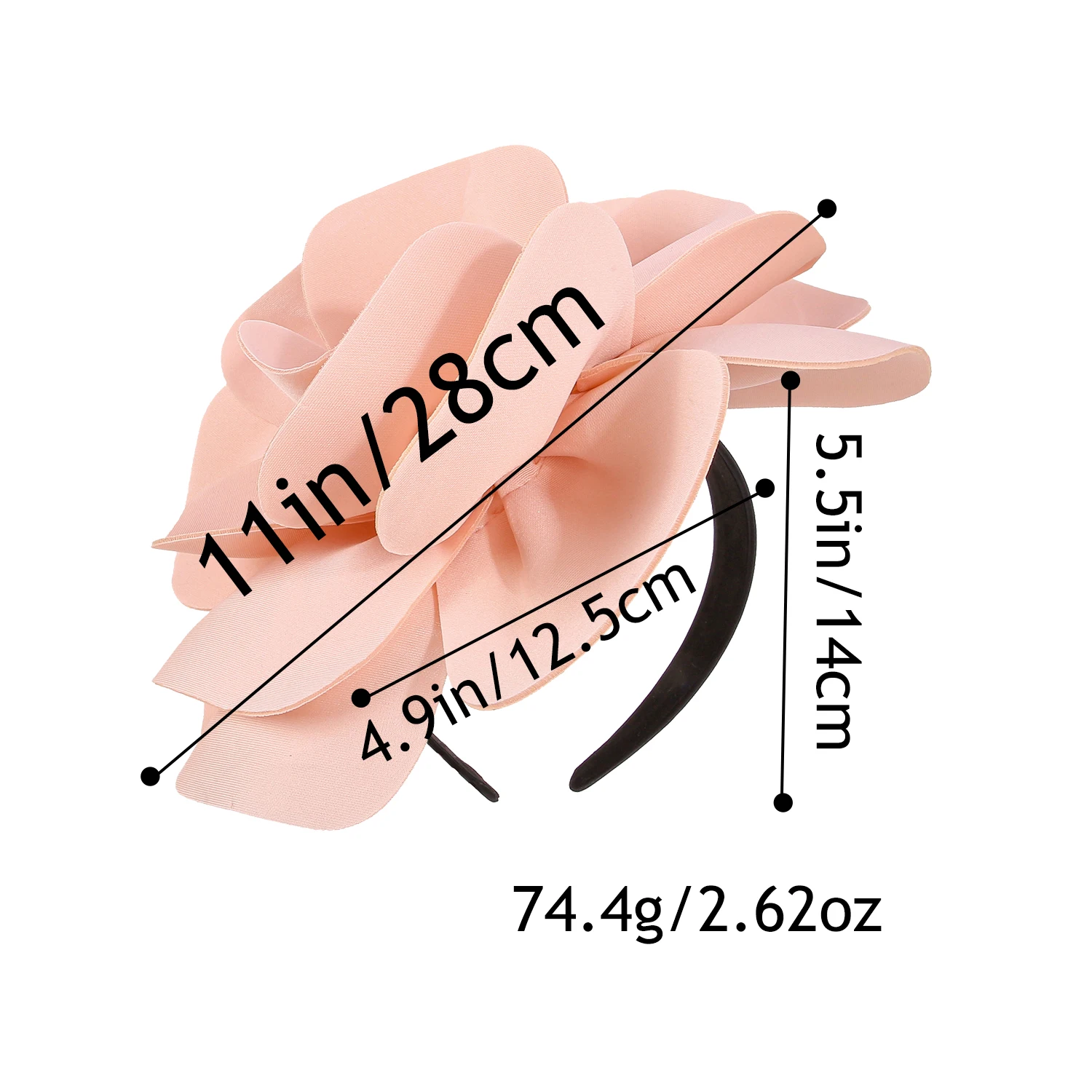 1PC 11inch Large Flower Headbands for Women Hair Flower Hairbands Hairhoops Headwear Girls Women Dinner Party Hair Accessories
