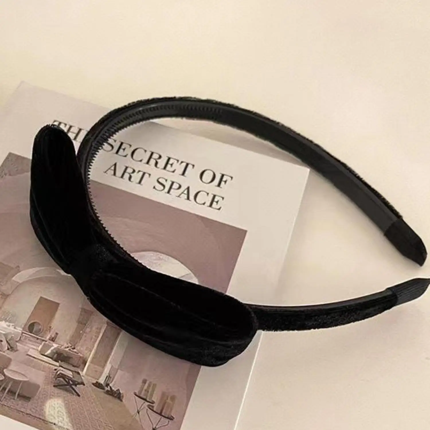 Elegant Velvet Bow Headband for Women Red Black Bowknot Hair Band Sweet Girls Hairband Party Hair Hoop Hair Accessories Headwear