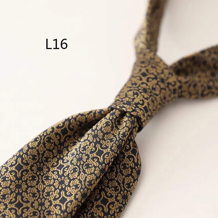 2025 New Korean Formal Silk Neckties Business Mens Floral Neck Tie Anchor Dots 8cm Ties Wedding Party Banquet Accessories Cravat