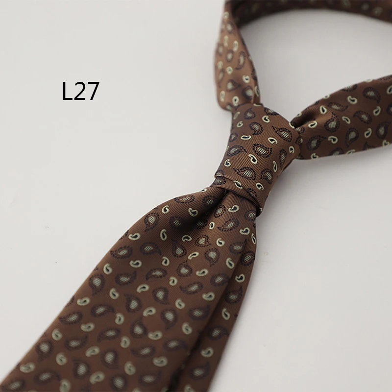 2025 New Korean Formal Silk Neckties Business Mens Floral Neck Tie Anchor Dots 8cm Ties Wedding Party Banquet Accessories Cravat
