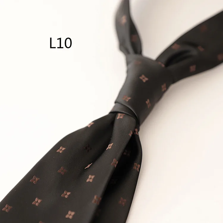 2025 New Korean Formal Silk Neckties Business Mens Floral Neck Tie Anchor Dots 8cm Ties Wedding Party Banquet Accessories Cravat