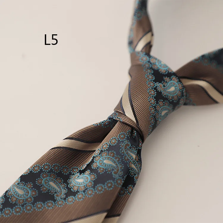 2025 New Korean Formal Silk Neckties Business Mens Floral Neck Tie Anchor Dots 8cm Ties Wedding Party Banquet Accessories Cravat