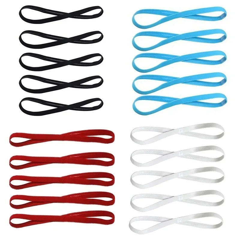 Solid non-slip elastic sports outdoor headbands hair headbands for men exercise hair bands sweatbands for women