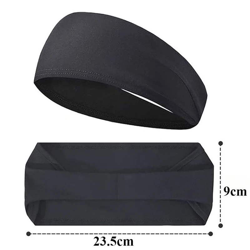 1/2Pcs Sports Headband for Men Fitness Sports Satin Head Band with Elasticity Yoga Sweat-Absorbent Headbands for Women and Men