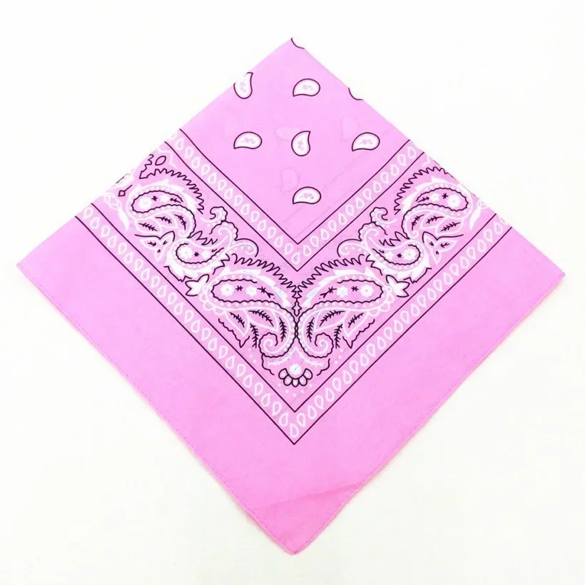 1/2pcs Men Women Cotton Bandana Hairband Cowboy Mens Biker Sports Headwear Wrist Hairwrap Single Sided Head Wrap Scarf Paisley