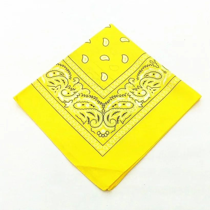 1/2pcs Men Women Cotton Bandana Hairband Cowboy Mens Biker Sports Headwear Wrist Hairwrap Single Sided Head Wrap Scarf Paisley