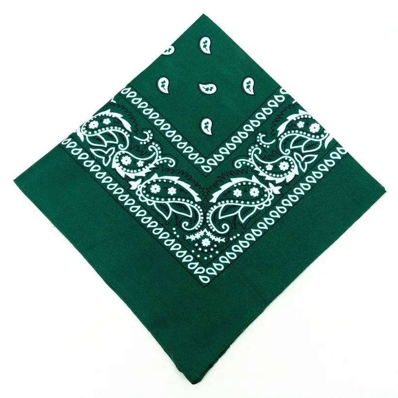 1/2pcs Men Women Cotton Bandana Hairband Cowboy Mens Biker Sports Headwear Wrist Hairwrap Single Sided Head Wrap Scarf Paisley