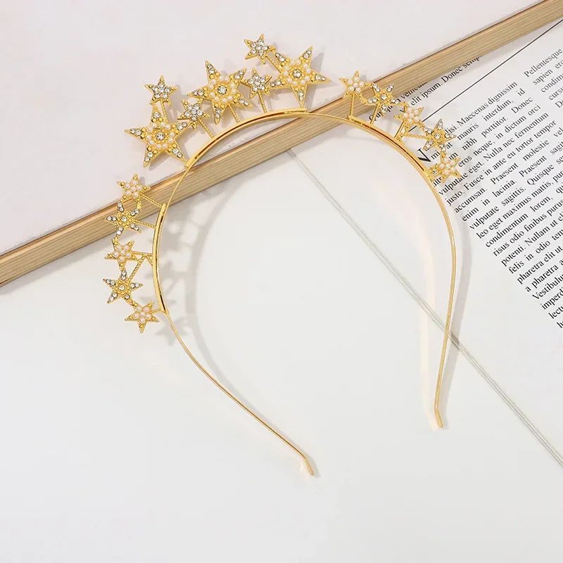 1pcs Flower Crown Headband For Women Mardi Gras Light Up Tiara Crown for Wedding Beach Party Birthday Halloween Christmas