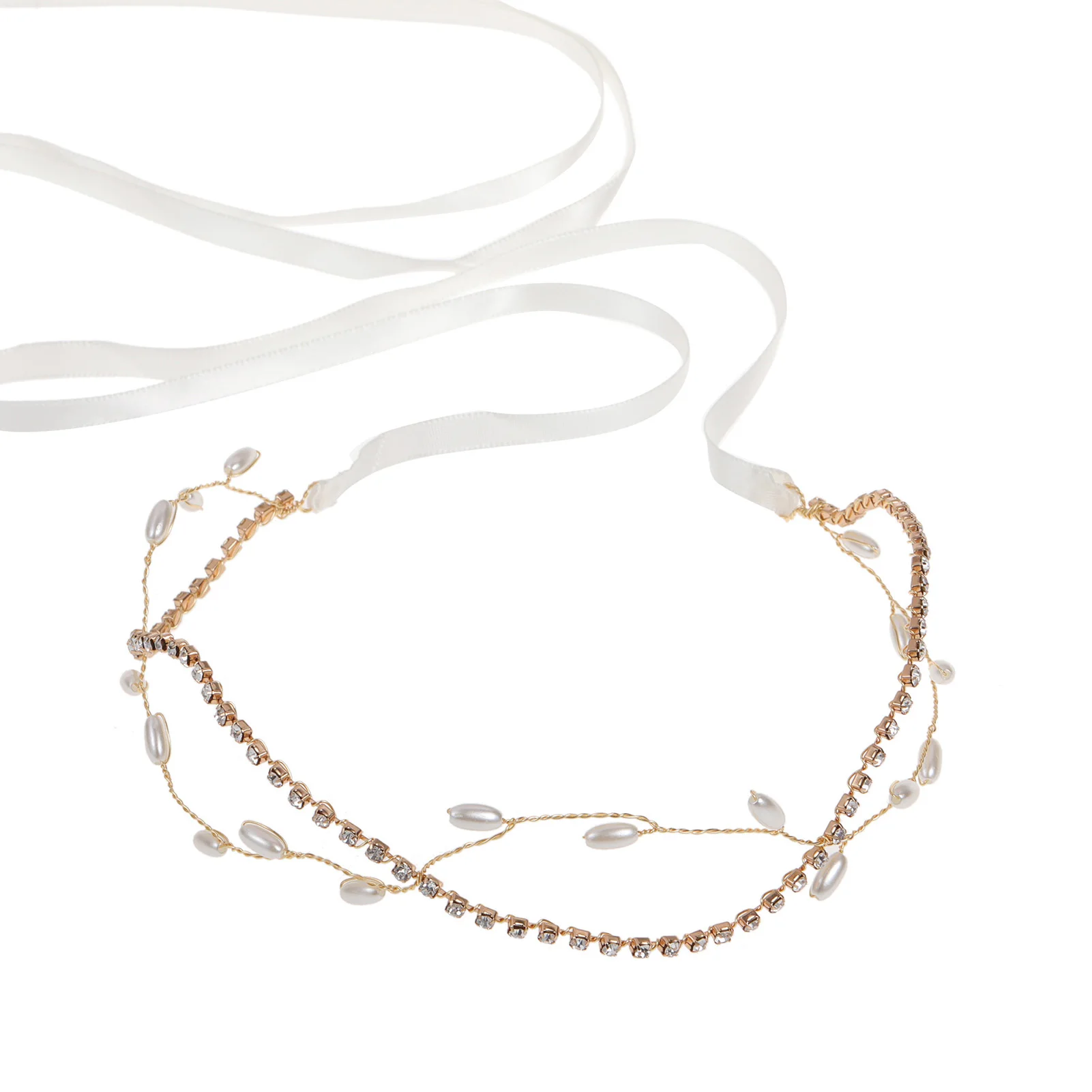 Pearl Bridal Headband Golden Crystal Banquet Hairband For Women Wedding Masquerade Hair Accessories Fashion Princess Tiaras