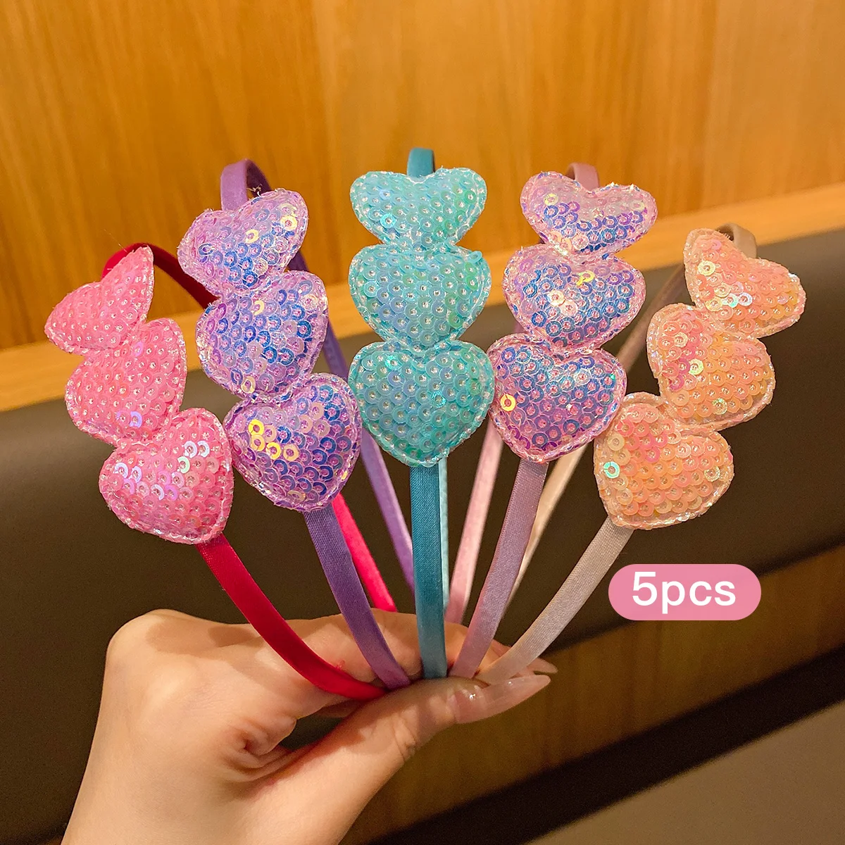 5 Love Hair Hoops Sweet Wind Cute Hair Clips Suitable for Daily Use Hair Accessories