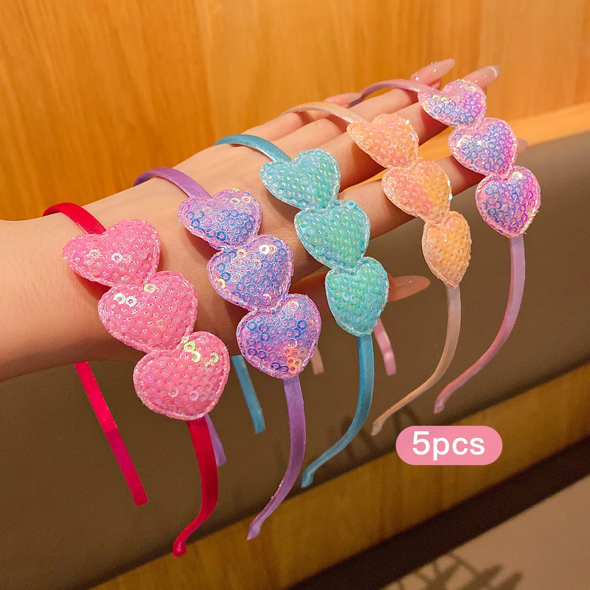 5 Love Hair Hoops Sweet Wind Cute Hair Clips Suitable for Daily Use Hair Accessories