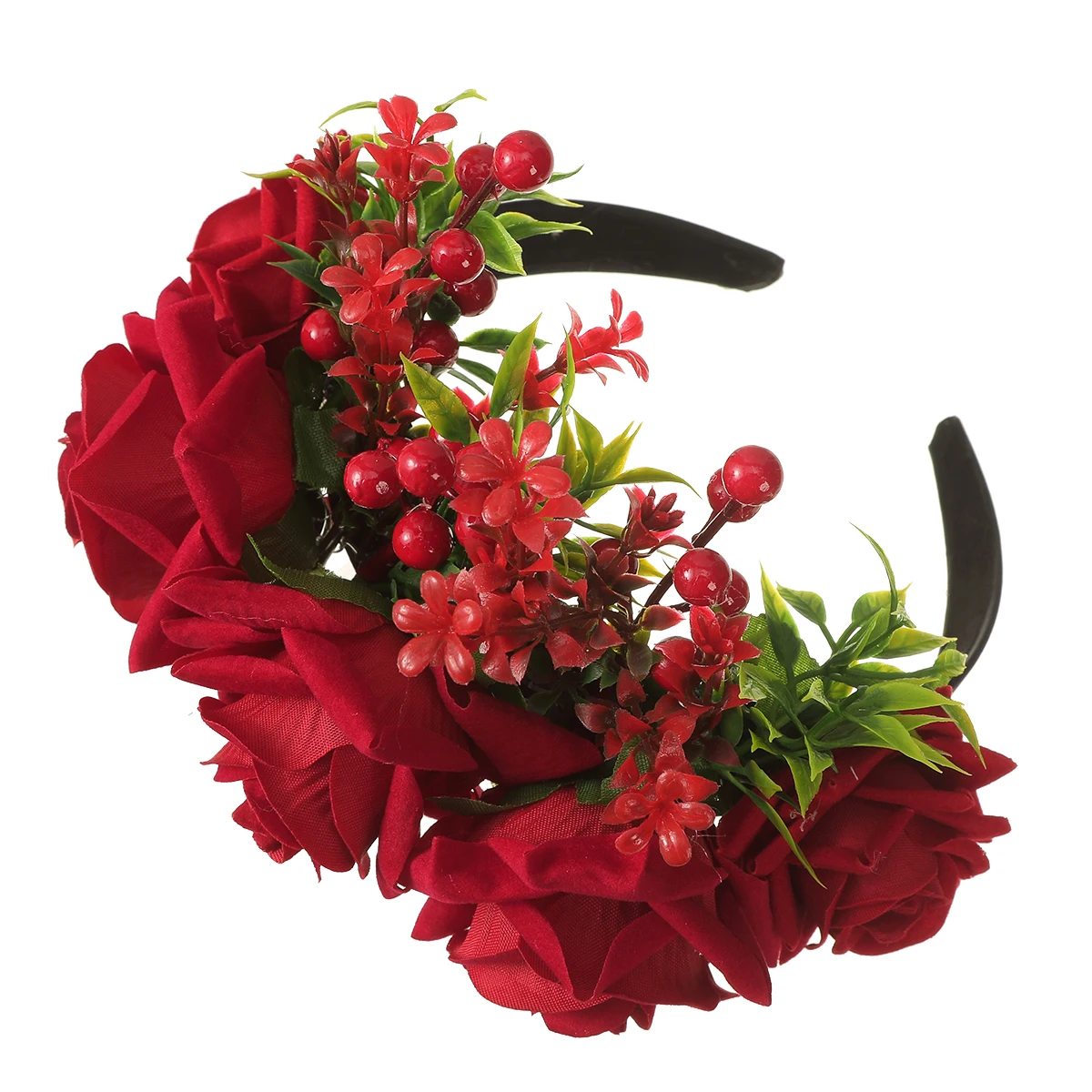 Spring Rose Flower Crowns Hair Bands Romantic Floral Garlands for Bride Wedding Women Stimulated Flower Wreaths Headband Girls