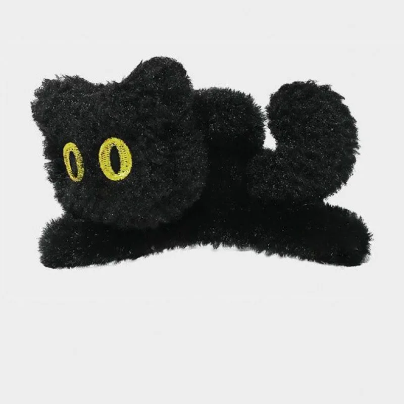 Fashion Korean Multicolor Hair Clips for Women Plush Three-dimensional Cat Large Claw Clip Cute Hair Dye Shark Clip Hair Clip
