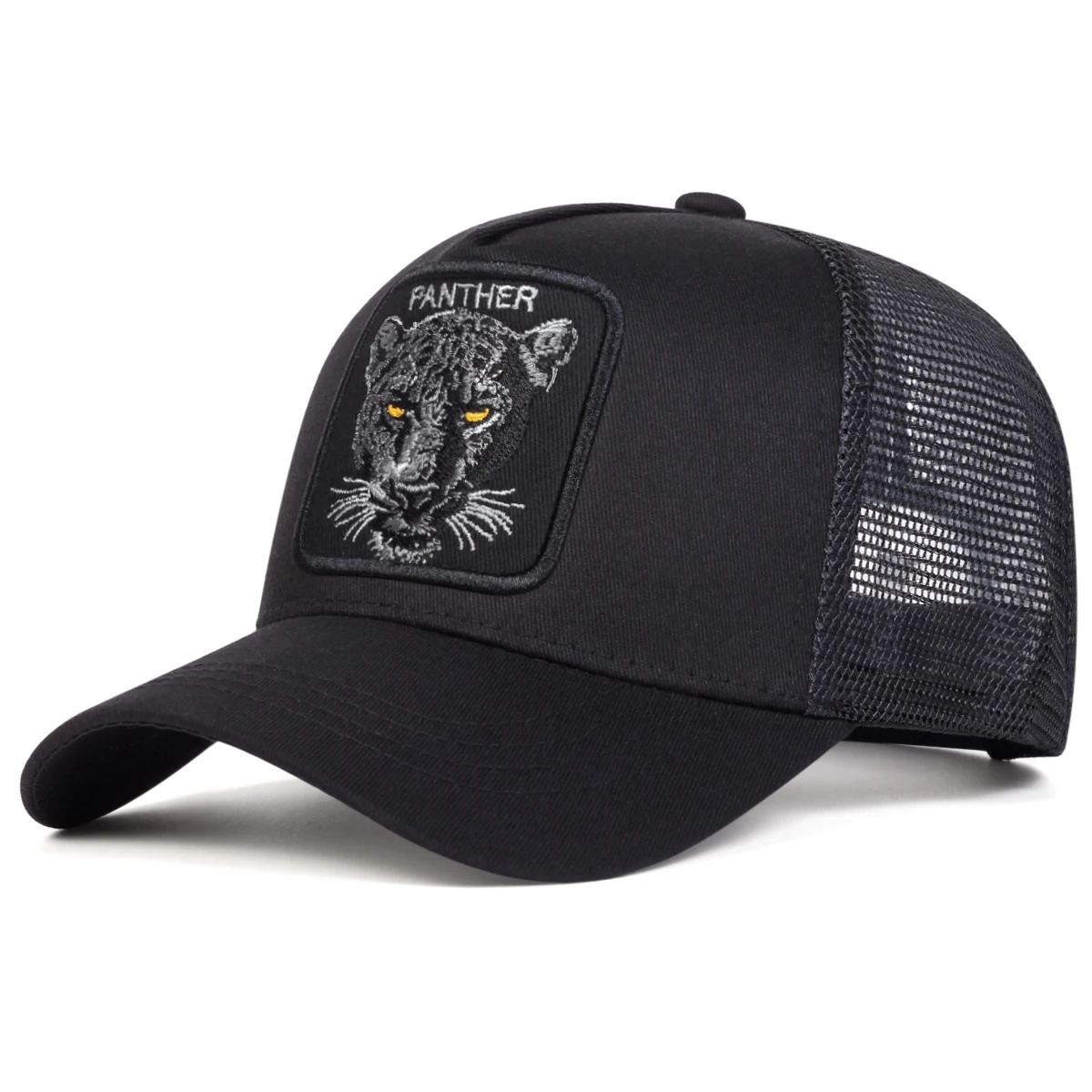 Unisex PANTHER Embroidery Baseball Net Caps Spring and Summer Outdoor Adjustable Casual Hats Sunscreen Hat