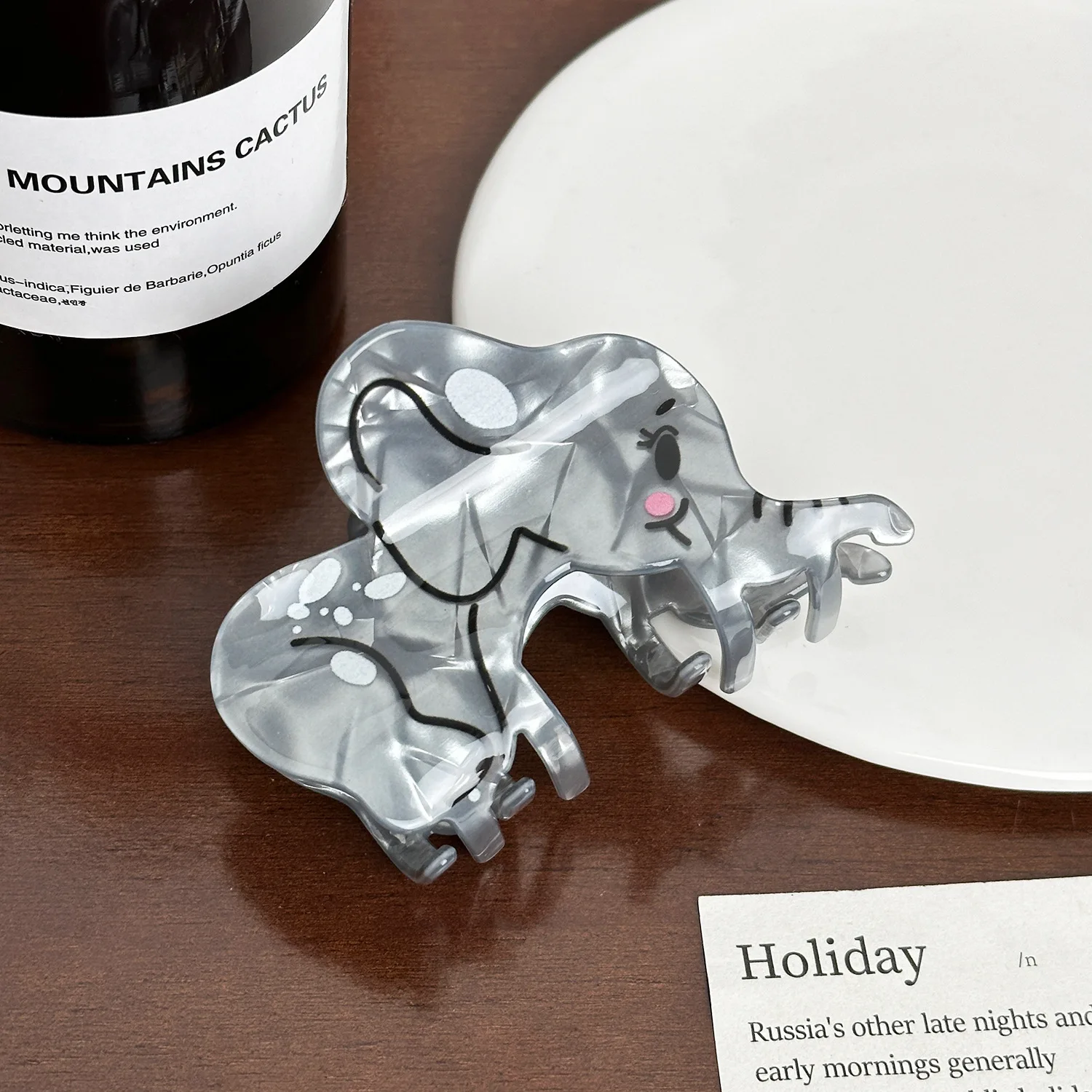 Funny Acrylic Cartoon Animal Hairpin New Squirrel Loong Bear Shape Hair Clip Claw For Women Girls Fixed Of Hair Accessories