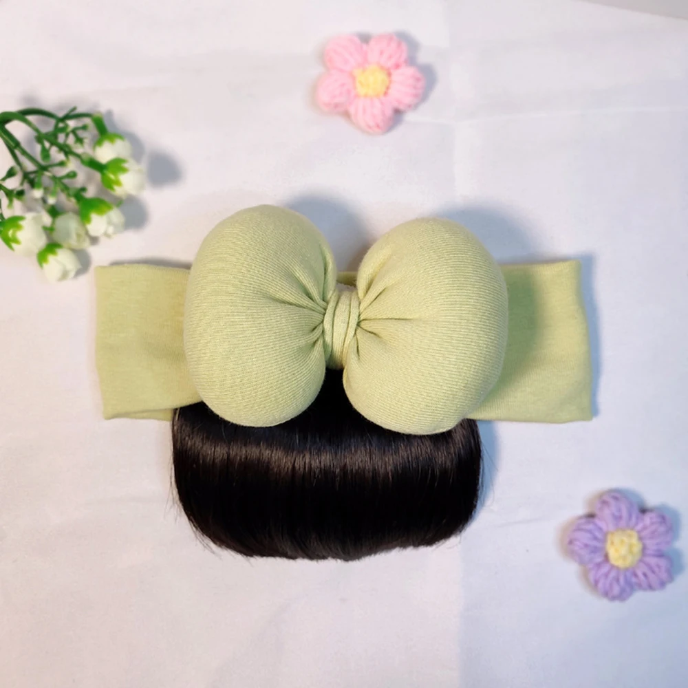 Lovely Baby Bowknot Bangs Wigs Hairbands Girls Hair Accessories Fashionable Hairpiece Headwear for Newborns