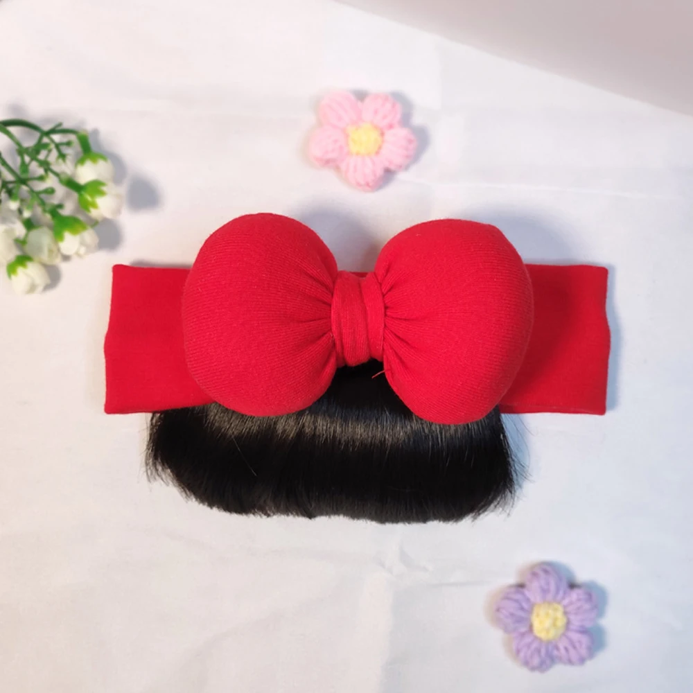 Lovely Baby Bowknot Bangs Wigs Hairbands Girls Hair Accessories Fashionable Hairpiece Headwear for Newborns