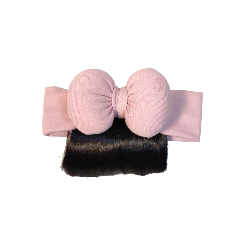 Lovely Baby Bowknot Bangs Wigs Hairbands Girls Hair Accessories Fashionable Hairpiece Headwear for Newborns