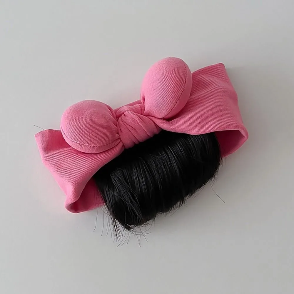Lovely Baby Bowknot Bangs Wigs Hairbands Girls Hair Accessories Fashionable Hairpiece Headwear for Newborns