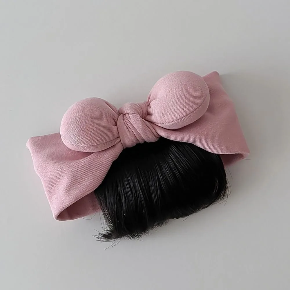 Lovely Baby Bowknot Bangs Wigs Hairbands Girls Hair Accessories Fashionable Hairpiece Headwear for Newborns