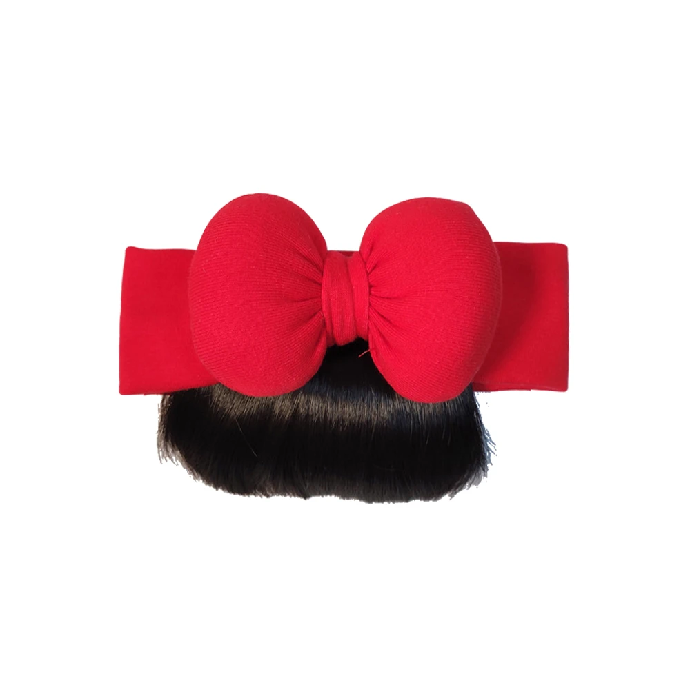 Lovely Baby Bowknot Bangs Wigs Hairbands Girls Hair Accessories Fashionable Hairpiece Headwear for Newborns
