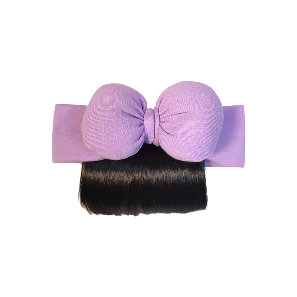 Lovely Baby Bowknot Bangs Wigs Hairbands Girls Hair Accessories Fashionable Hairpiece Headwear for Newborns