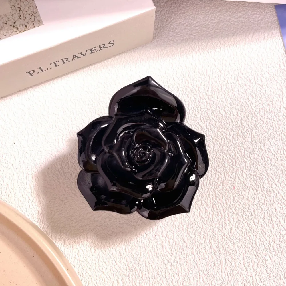 New French Three-dimensional Camellia Hair Claw Acrylic Elegant Flower Crab Hair Clips Hair Accessories Headdress for Women Girl