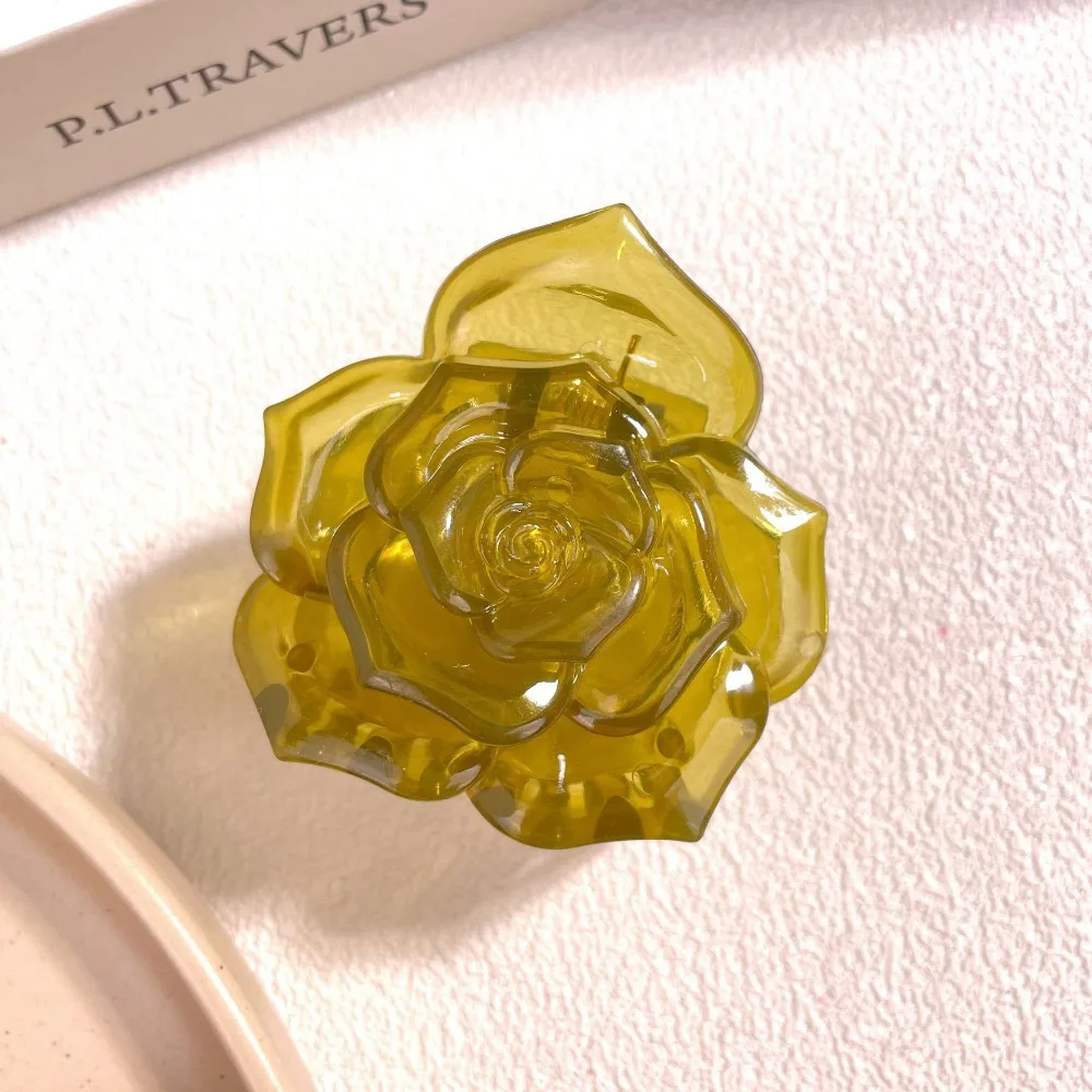 New French Three-dimensional Camellia Hair Claw Acrylic Elegant Flower Crab Hair Clips Hair Accessories Headdress for Women Girl