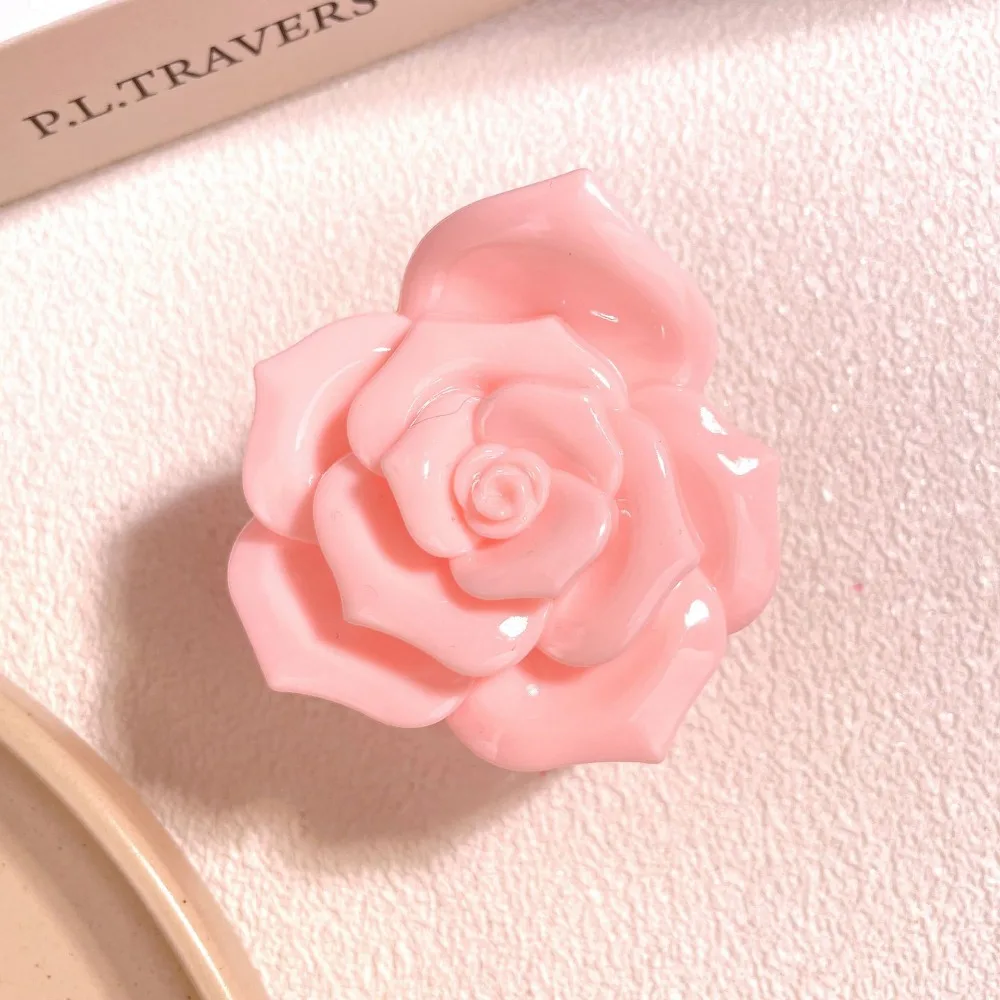 New French Three-dimensional Camellia Hair Claw Acrylic Elegant Flower Crab Hair Clips Hair Accessories Headdress for Women Girl