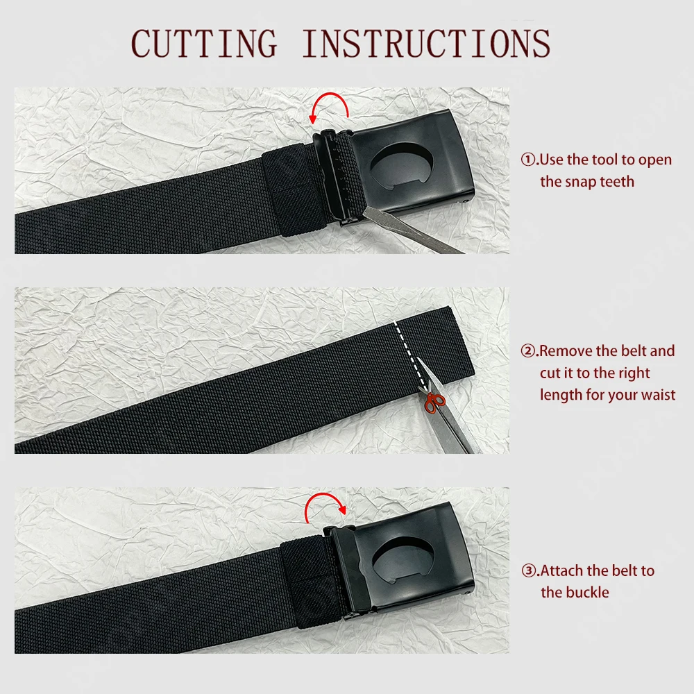 Men Female Belts Military Nylon Adjustable Belt Outdoor Travel Tactical Waist Belt with Plastic Buckle for Pants 125cm