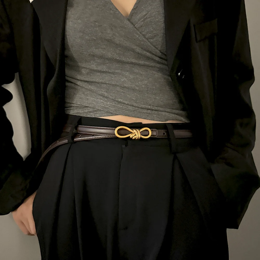 Fashion Golden oo Kont Cowhide Real leather belt For Women Luxury Desiner Elegant Women's Belt Female Dress Jeans Waistband