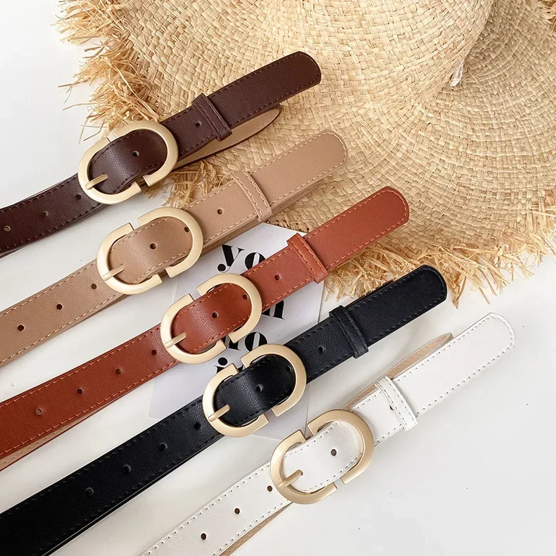Fashion Women's PU Leather Belt Simple Stylish Alloy Pin Buckle Design Casual Decorative Waist Strap for Students & Daily Outfit